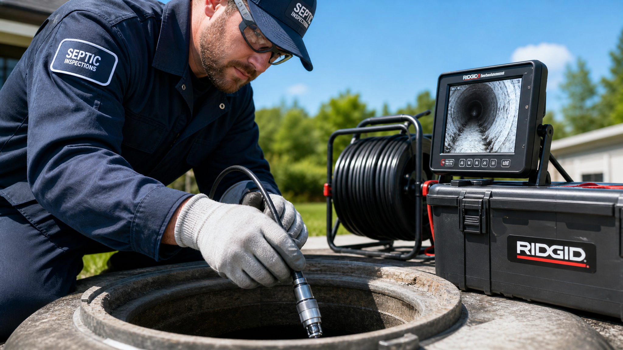 Professional septic system inspection by ClearFlow Septic Solutions